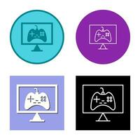 icône de vecteur de jeux en ligne unique