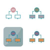 icône de vecteur de connectivité internet unique