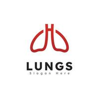 poumons santé logo icône vecteur illustration conception