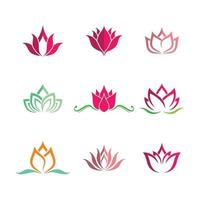 images de logo de lotus de beauté vecteur