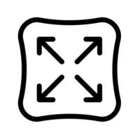 étendue icône vecteur symbole conception illustration