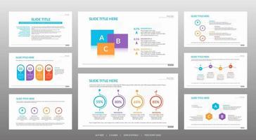 modèle de présentation de diapositives colorées vecteur