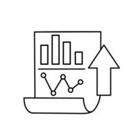 Les données une analyse ligne icône vecteur. analytique illustration signe. statistiques symbole. vecteur