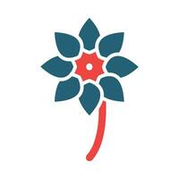 fleur vecteur glyphe deux Couleur icône pour personnel et commercial utiliser.