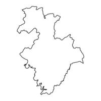 genre Région carte, administratif division de Guinée. vecteur illustration.
