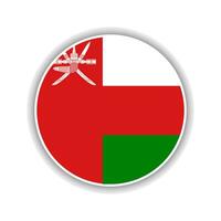 abstrait cercle Oman drapeau icône vecteur