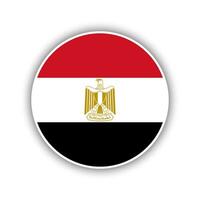 abstrait cercle Egypte drapeau icône vecteur