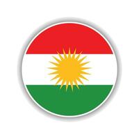 abstrait cercle irakien Kurdistan drapeau icône vecteur