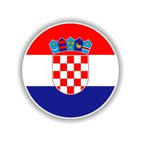 abstrait cercle Croatie drapeau icône vecteur