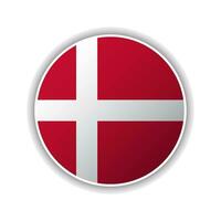 abstrait cercle Danemark drapeau icône vecteur