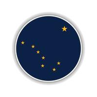 abstrait cercle Alaska drapeau icône vecteur