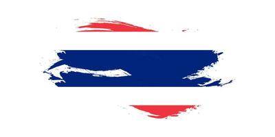 Thaïlande drapeau brosse accident vasculaire cérébral, nationale drapeau sur blanc Contexte vecteur