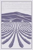 main tiré vecteur illustration de rural grain de raisin des champs et paysage pour bouteille Étiquettes