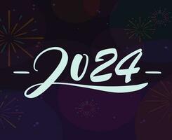 2024 content Nouveau année vacances graphique conception abstrait vecteur logo symbole illustration