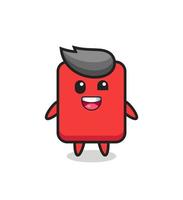 illustration d'un personnage de carton rouge avec des poses maladroites vecteur