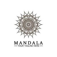 cercle motif pétale fleur mandala logo vectoriel modèle illustration