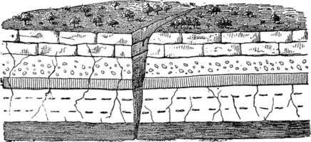 exemple de Facile fracture, ancien gravure. vecteur