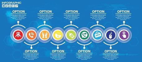 vecteur de conception d'infographie et icônes de marketing