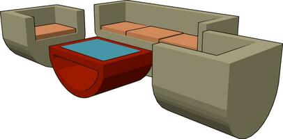 meubles, illustration, vecteur sur fond blanc.