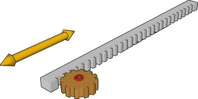 roue dentée, illustration, vecteur sur fond blanc.