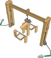 machine à contreplaqué, illustration, vecteur sur fond blanc.