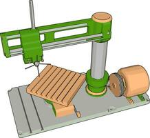 machine-outil d'usine, illustration, vecteur sur fond blanc.