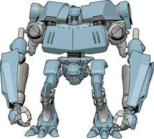 grand robot bleu, illustration, vecteur sur fond blanc.