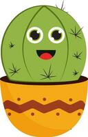 souriant cactus vecteur ou Couleur illustration