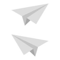 avion en papier illustré sur fond blanc vecteur
