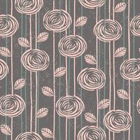 Motif sans soudure floral abstrait avec des roses. vecteur