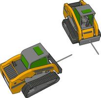 vert et Jaune balle transport Véhicules vecteur illustration sur blanc Contexte