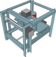 vecteur illustration de une cnc machine sur blanc Contexte