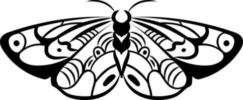 tatouage de une papillon , illustration, vecteur sur une blanc Contexte.