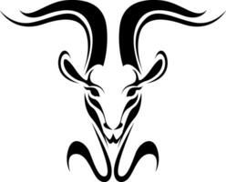 antilope tête tatouage, tatouage illustration, vecteur sur une blanc Contexte.