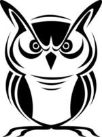 tribal hibou oiseau tatouage, tatouage illustration, vecteur sur une blanc Contexte.