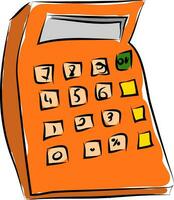 Orange calculatrice vecteur illustration