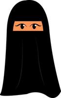 musulman femme avec burqa illustration vecteur sur blanc Contexte