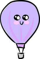 une mignonne violet parachute vecteur ou Couleur illustration