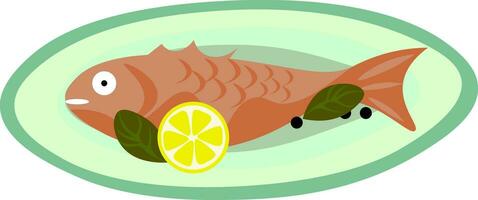 délicieux poisson frire vecteur ou Couleur illustration