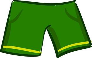 une vert Couleur des sports short vecteur ou Couleur illustration