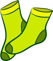 une paire de vert chaussettes vecteur ou Couleur illustration