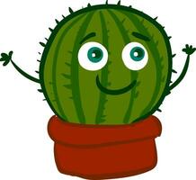 content cactus vecteur ou Couleur illustration