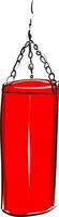 une rouge perforation sac vecteur ou Couleur illustration