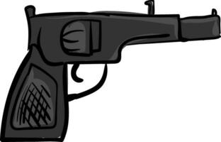 une noir pistolet, vecteur ou Couleur illustration.