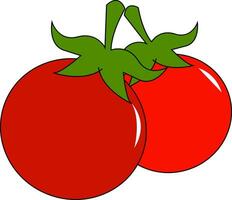Cerise tomates, vecteur ou Couleur illustration.