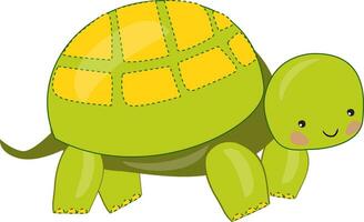 emoji de une vert tortue, vecteur ou Couleur illustration.