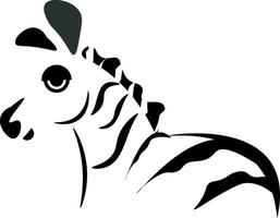silhouette de une zèbre animal, vecteur ou Couleur illustration.