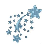 bleu tournage étoile avec bleu étoile illustration vecteur