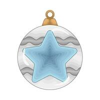 étoile bleu dans cloche décoration illustration vecteur