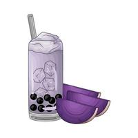 taro boisson avec taro violet sucré Patate illustration vecteur